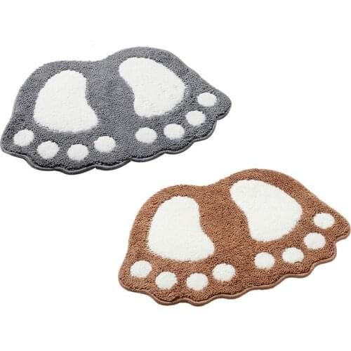 Big Feet Shape Bathroom Rug Non-Slip Carpet,Doormat Floor Mat Absorbent Mats Bedroom Living Room Kitchen Pad