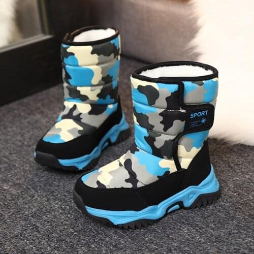 Winter Children Snow Boots Waterproof Keep Warm Outdoor Non-slip Boots Plus Velve Comfortable Kids Sneakers SD132