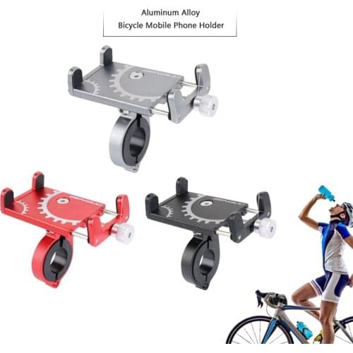 Bicycle Mobile Phone Holder Bike Accessories Navigation Fixed Bracket Bike Handlebar Aluminum Alloy Metal Mobile Phone Support