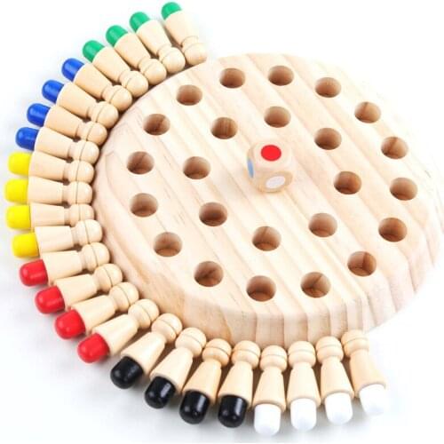 Kids party game Wooden Memory Match Stick Chess Game Fun Block Board Game Educational Color Cognitive Ability Toy for Children
