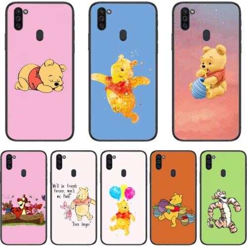 Disney Winnie Bear Mobile Phone Case Hull For Samsung Galaxy M 10 20 21 31 30 60S 31S Black Shell Art Cell Cover TPU