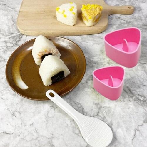 2Pcs Sushi Mold Onigiri DIY Rice Ball Food Press Triangular Sushi Maker Mold Tool Plastic Japanese Kitchen Gadget Sets