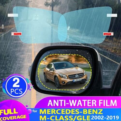 Car Rearview Mirror Film for Mercedes-Benz M-Class GLE-Class W163 W164 W166 2002~2019 Anti Fog Rainproof Sticker Accessories