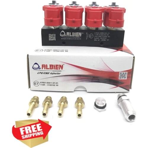 Albien LPG CNG GPL Injector 4 Cylinders Autogas Injector 3 Ohm High Speed 4.cyl Injector