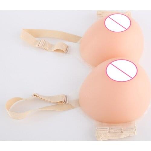 750g Fake Breast Forms Concave Bottom One-piece Small Chest Girl Becomes Women Male Transvestite Animation Cosplay Wearing