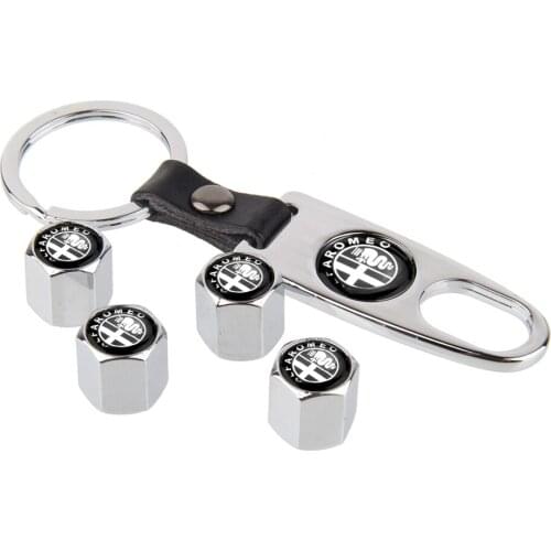 Tire Valve Caps For Alfa Romeo 155 156 159 Mito Giulia GT Brera Spider Giulietta 147 Car Styling Vehicle Wheel Dust Air Cover