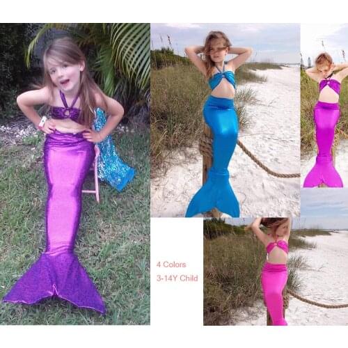 Swimmable Mermaid Tail Costumes The Little Mermaid Costume For Girl Para Nadar Ariel Cosplay Clothes Mermaid Tails For Swimming
