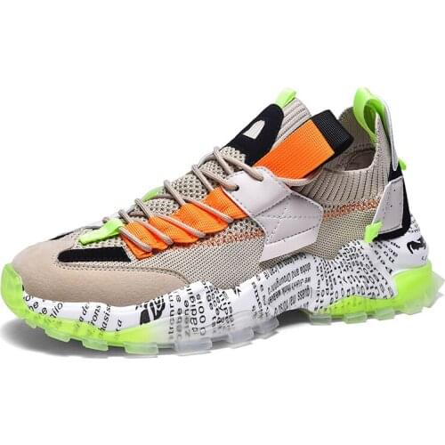 New Fashion Retro Sneakers Men Mesh Running Shoes for Mens Comfortable Chunky Dad Shoes Breathable Sports Shoes Zapatillas