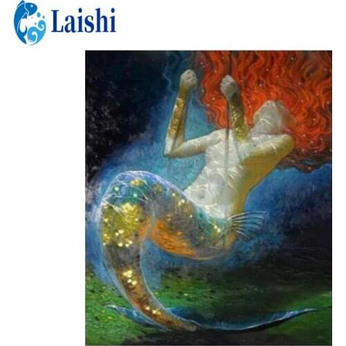 Diamond embroidery Mermaid Full drill Square/round Diamond painting Cross Stitch Rhinestone mosaic Home decoration pictures