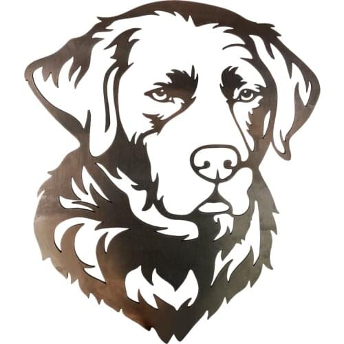 Labrador Dog Garden Steel Hollow Out Silhouette for Yards, Gardens Metal Animal Lawn Decorations