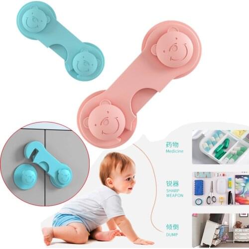 2 Pcs/Set Multi-function Child Safety Cabinet Lock Plastic Kids Security Protector Drawer Door Cupboard Safety Locks Baby Care