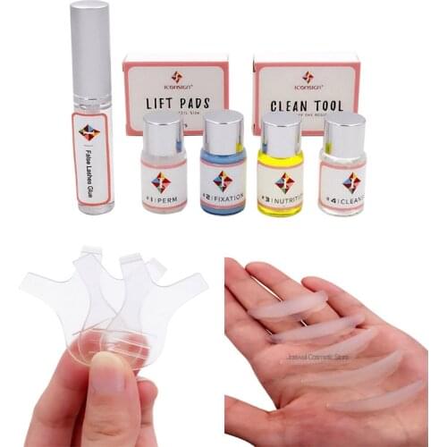 3Pcs/Lot Lash Lift Kit Eyelash Perm Curling Lash Enhancer Extension Eye Lashes Glue Professional Liquid +Clean Tool+Lift Pads