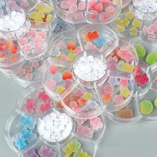 New pack Artificial Soft Candy Gradient color 3D Nail Art Decorations Soft Sweets Design DIY Craft Supplies Materials Accessorie