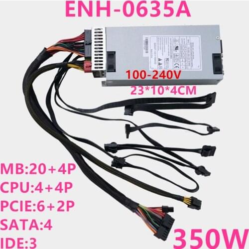 New Original PSU For Enhance Full Module1U 350W Power Supply ENH-0635A