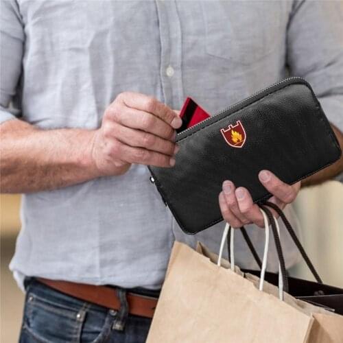Fireproof Signal Blocking Bag GPS RFID Faraday Bag Shield Cage Pouch Wallet Protective Case For Privacy Protection Car Key Stora