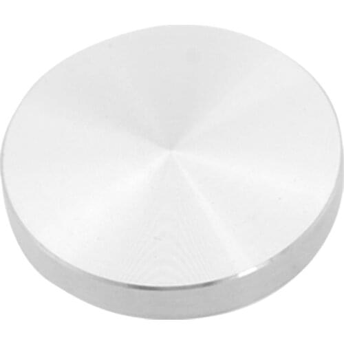 Glass plate adapter table leg, aluminum, round, 50x8mm, silver