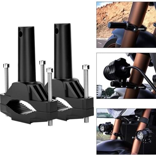 NEW 2PCS Universal Mount Bracket For Motorcycle Bumper Modified Headlight Stand Spotlight Extension Pole Frame Extension Bracket