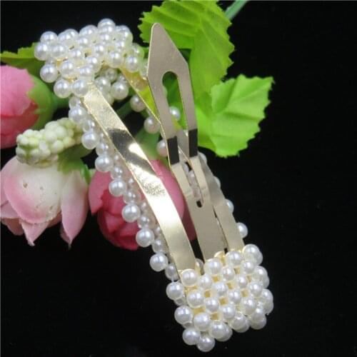 12PCS/LOT Women Girls Elegant Drops Pearls Hair Clip Sweet Headwear Hair Scrunchy Hairpins Barrettes Headband Hair Accessories