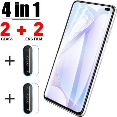 4in1 Screen Protector Hydrogel Film For Redmi Note 10 10 Pro Max 10S 10T 9 9 Pro Max Glass Protective For Redmi 9AT 9C 9T K40