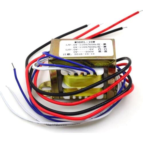 1pcs 10W (10VA )EI Transformer For Tube Preamlifier 0-6V 1A 0-200V 20mA