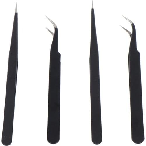 2Pcs/Set Anti-static Elbow and Straight Stainless Steel Tweezers Cake Mold Sugarcraft Tool for Kitchen Bakeware Decoration