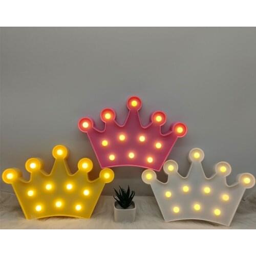 3D Crown Shell Shape LED Night Light Table Lamp Christmas Party Home Room Decoration Garden Party Wall Decoration Lamp