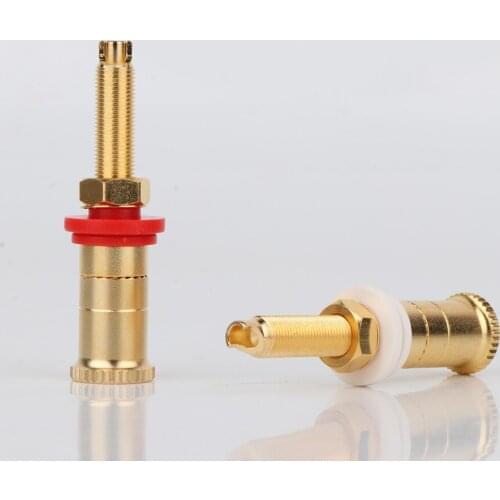 WBT Style Plated Gold Banana Plug Female Socket AmplifierTerminals Connector Plug HIFI DIY Gold Plated Binding Post 4PCS