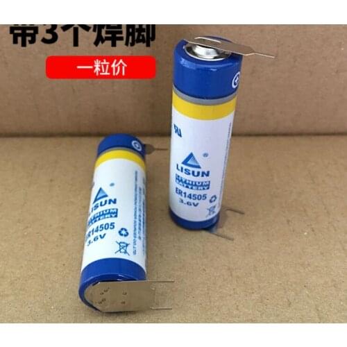 5PCS ER14505 battery 14500 No. 5 3.6V lithium battery with 3 welding feet