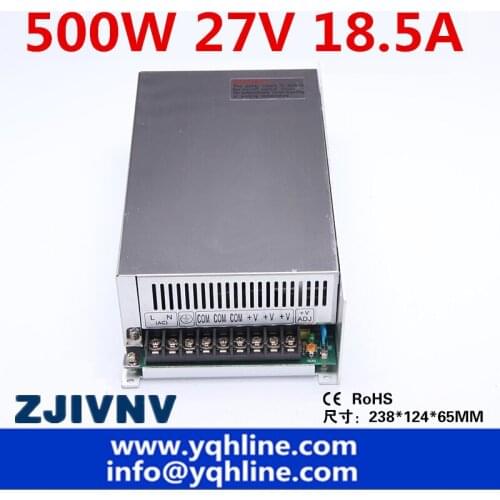 500w 27v 16.5a programmable switching power supply ac-dc for LED strip ight, CCTV Camera and industrial (s-500-27)