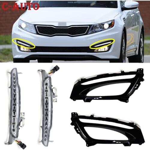 CarLeft / Right Front Daytime Running Light For KIA K5 Optima 20102011 2012 2013 Front LED Fog Light Front Fog Lamp car-styling