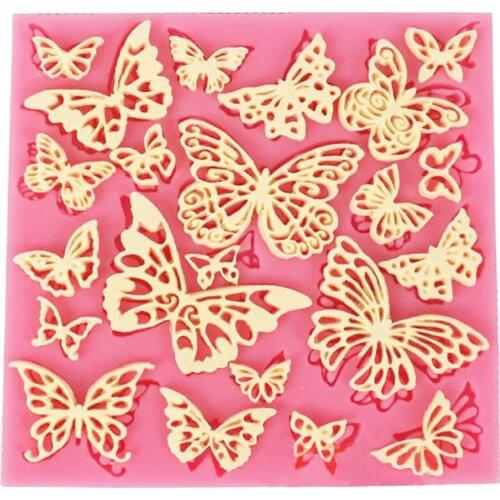 Butterfly Lace Silicone Molds Cake Border Fondant Mould DIY Wedding Cake Decorating Tools Candy Clay Chocolate Moulds