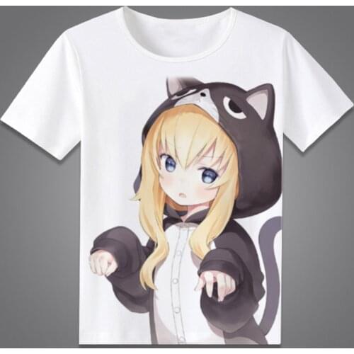 Gabriel DropOut T-Shirt New Japanese Anime Summer Men Women Tenma Gabriel White Cosplay Short Sleeve T shirt
