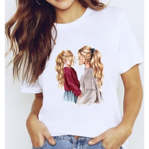 T-shirts Top for Women Cartoon Cute Mom Momlife Baby Love Mama Clothing Print Lady Graphic T Shirt Ladies Female Tee T-Shirt