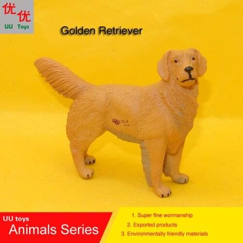 Hot toys:Golden Retriever Dog simulation model Animals kids toys children educational props