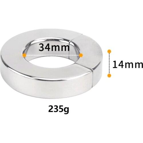 Metal stainless steel scrotum restraint magnet penis exercise long-lasting penis delay pendant ring adult BDSM sex toys