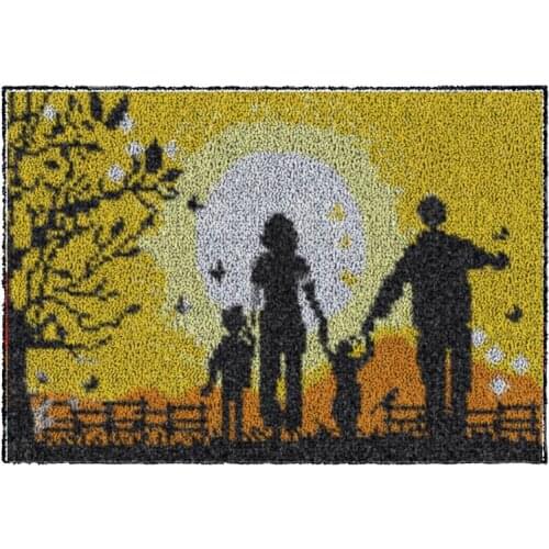 Latch Hook Rug Kits family Crocheting Carpet Rug 100% Acrylic Yarn Cushion Mat DIY Carpet Rug Home Decor