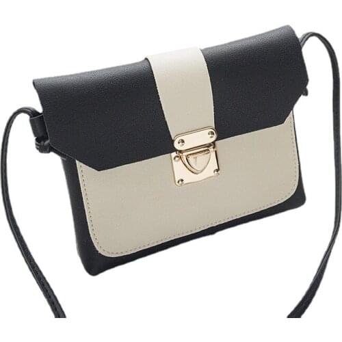 2021 New Small Square Bag Womens Lock Shoulder Bag Korean Diagonal Bag Fashion Contrast Womens Bag Crossbody Bags for Women