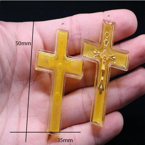 New Catholic Plastic Gold Jesus Cross, Classic Jesus Cross Plastic Medal Medal 50 Pieces