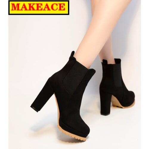 Autumn New Womens Boots Fashion Ultra High Heel Suede Womens Fashion Boots Womens Shoes Barefoot Boots Snow Boots Winter Boot