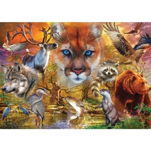 Jigsaw Puzzle 1000 Piece 68x48 Cm North American Animals