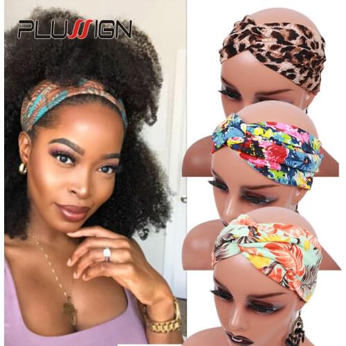 Plussign 2pcs Modern Style Elastic Women Turban Headbands For Headband Wig Twisted Cute Hair Band Accessories Wig Band For Edges