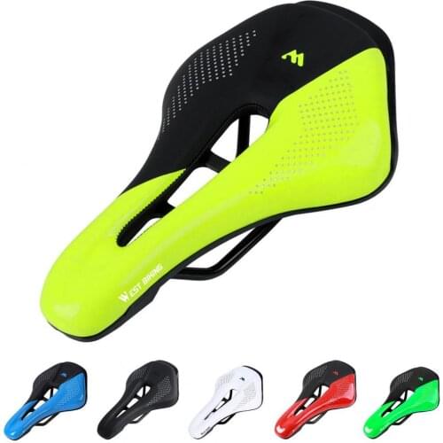 Seat cushion, breathable soft saddle, comfortable hollow bicycle saddle, suitable for mountain bikes and road bikes
