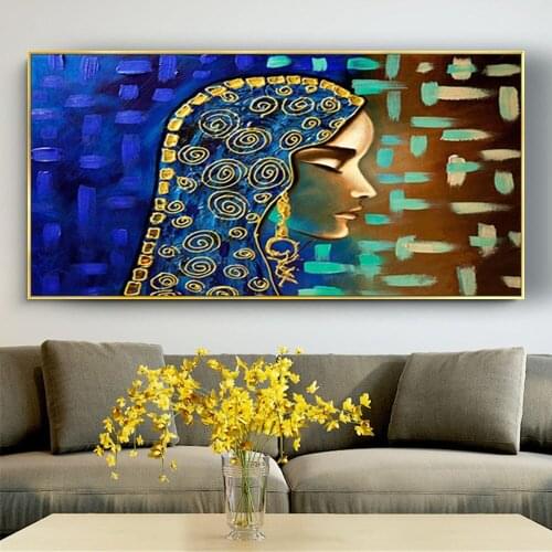Handmade High Quality Traditional Egyptian Arab Oil Painting Woman Girl Picture Abstract African Art Wall Painting Pictures