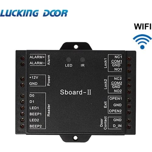 Sboard-II mini Wifi 2 Door Access Control Board Panel Dual Relay Access Control Board 2100 Users Wiegand 26-37 APP control