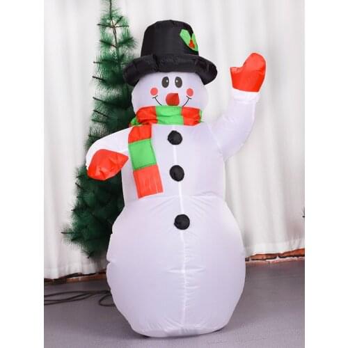 LED Inflatable Christmas Outdoor Decorations Glow Snowman Saying Hello Toy Decorative Doll Home Party Decorations Christmas