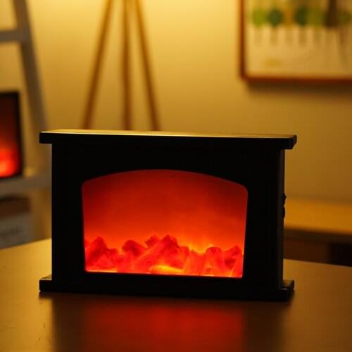 LED Flame Lantern Lamps Simulation Fireplace LED Simulate Flame Effect Lights USB Or Battery Powered Light For Living Room Decor