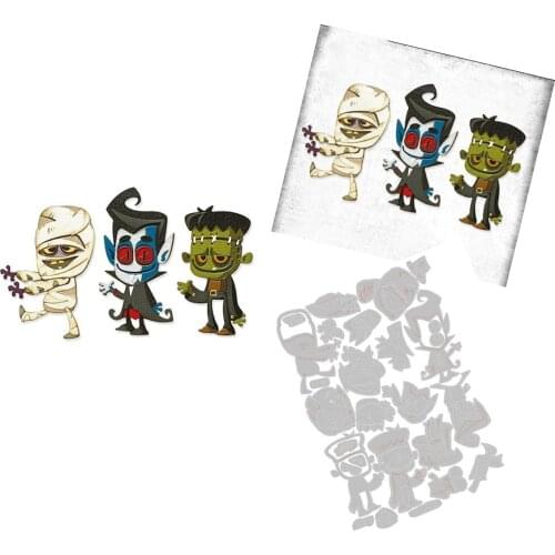 Vampire Mummy Character Fancy Dress Party Metal Cutting Dies Scrapbook Diary Decoration Stencil Embossing Template DIY Greeting