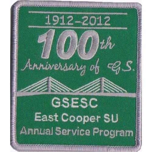 Embroidery badge with glue back, made of Twill, 100pcs/lot, MOQ50pcs,free shipping