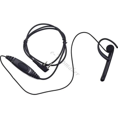 XQF 2 Pin Clip Ear Earpiece Ear Bar Headset Mic PTT for Baofeng Walkie Talkie Radio UV-5RA Plus UV-5RE Plus GT-3 UV-B5 UV-B6