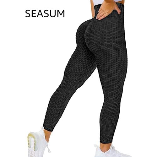 SEASUM Womens High Waist Yoga Pants Tummy Control Slimming Booty Leggings Gym Exercise Fitness Workout Running Butt Lift Tights